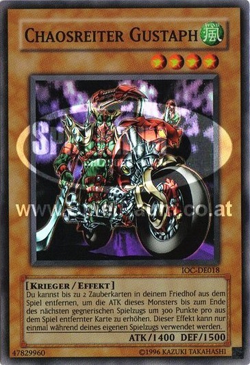 Chaosrider Gustaph (V.1 - Super Rare) Single: Yu-Gi-Oh! Invasion of Chaos Einzelkarte