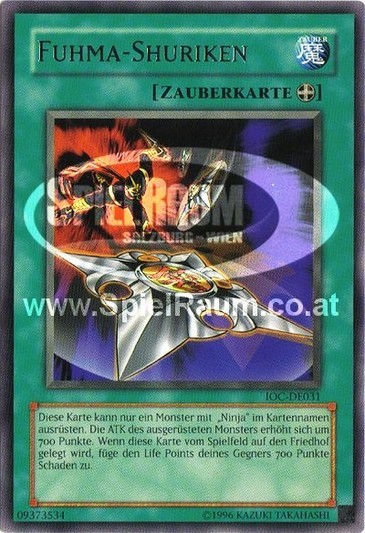 Fuhma Shuriken (V.1 - Rare) Single: Yu-Gi-Oh! Invasion of Chaos Einzelkarte