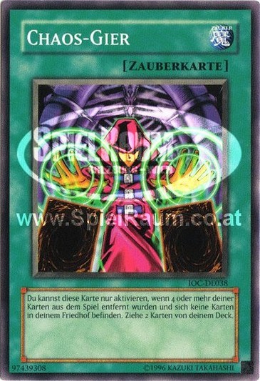 Chaos Greed (V.1 - Common) Single: Yu-Gi-Oh! Invasion of Chaos Einzelkarte