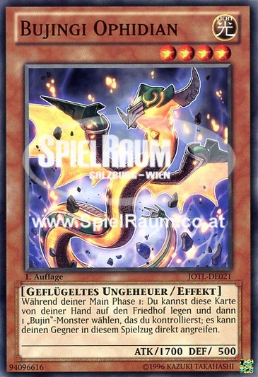 Bujingi Ophidian Single: Yu-Gi-Oh! Judgment of the Light Einzelkarte