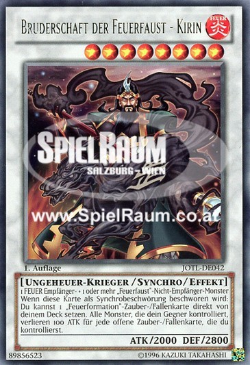 Brotherhood of the Fire Fist - Kirin Single: Yu-Gi-Oh! Judgment of the Light Einzelkarte