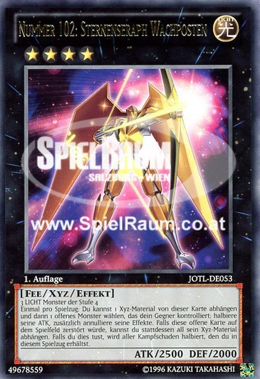 Number 102: Star Seraph Sentry Single: Yu-Gi-Oh! Judgment of the Light Einzelkarte