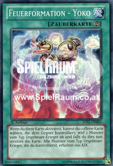 Fire Formation - Yoko Single: Yu-Gi-Oh! Judgment of the Light Einzelkarte