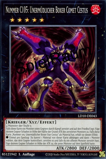 Number C105: Battlin' Boxer Comet Cestus Single: Yu-Gi-Oh! Legendary Duelists: Soulburning Volcano Einzelkarte