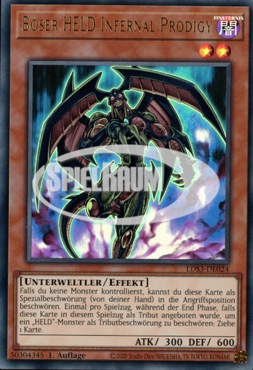Evil HERO Infernal Prodigy (V.1 - Ultra Rare)
