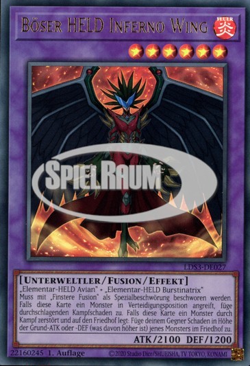 Evil HERO Inferno Wing (V.1 - Ultra Rare)