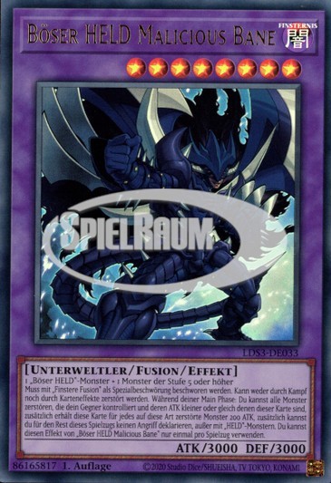 Evil HERO Malicious Bane (V.1 - Ultra Rare)