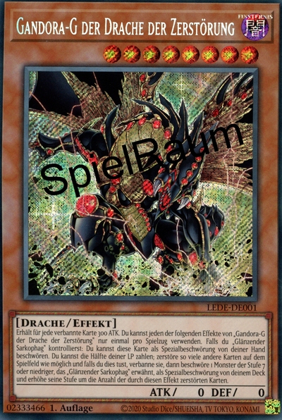 Gandora-G the Dragon of Destruction (V.1 - Secret Rare) Single: Yu-Gi-Oh! Legacy of Destruction Einzelkarte