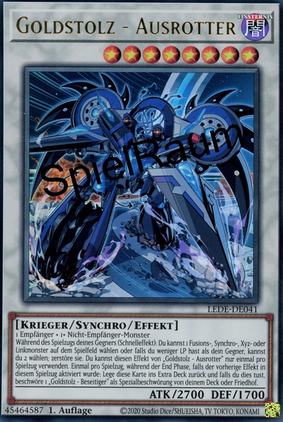 Gold Pride - Eradicator (V.2 - Quarter Century Secret Rare) Single: Yu-Gi-Oh! Legacy of Destruction Einzelkarte