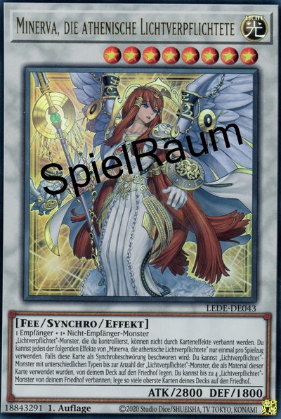 Minerva, the Athenian Lightsworn (V.2 - Quarter Century Secret Rare) Single: Yu-Gi-Oh! Legacy of Destruction Einzelkarte