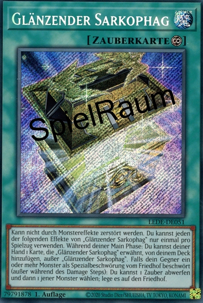 Shining Sarcophagus (V.2 - Quarter Century Secret Rare) Single: Yu-Gi-Oh! Legacy of Destruction Einzelkarte