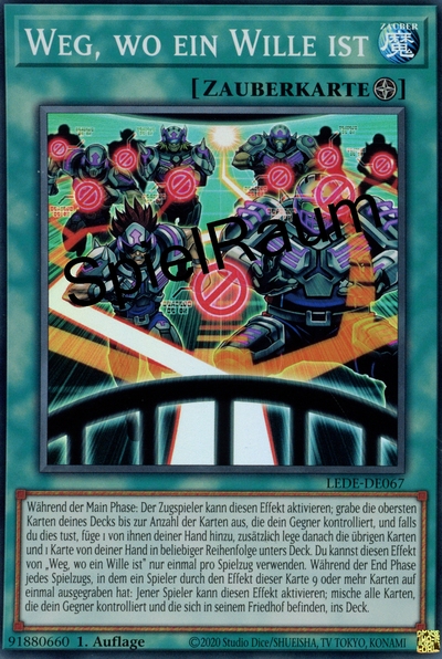 Way Where There's a Will Single: Yu-Gi-Oh! Legacy of Destruction Einzelkarte