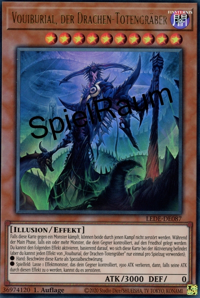 Vouiburial, the Dragon Undertaker (V.2 - Quarter Century Secret Rare) Single: Yu-Gi-Oh! Legacy of Destruction Einzelkarte
