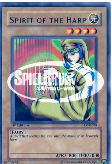 spirit of the harp yugioh card Amazon.com: Yu-Gi-Oh! - Spirit of The Harp (LOB-078) - Legend of Blue Eyes  White Dragon - Unlimited Edition main image 0