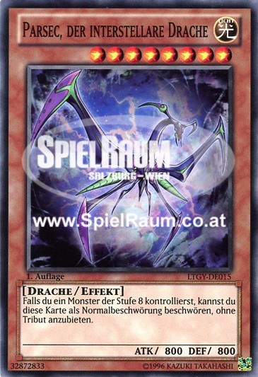 Parsec, the Interstellar Dragon Single: Yu-Gi-Oh! Lord of the Tachyon Galaxy Einzelkarte