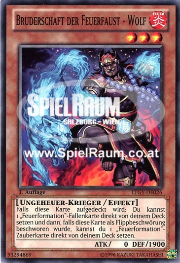 Brotherhood of the Fire Fist - Wolf Single: Yu-Gi-Oh! Lord of the Tachyon Galaxy Einzelkarte