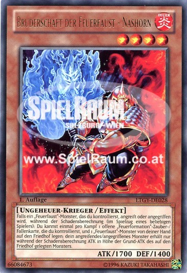 Brotherhood of the Fire Fist - Rhino Single: Yu-Gi-Oh! Lord of the Tachyon Galaxy Einzelkarte