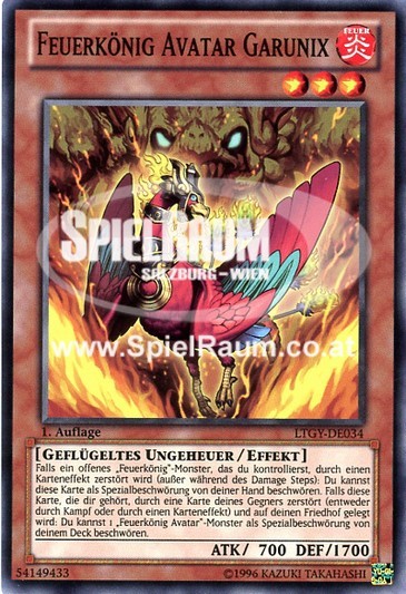 Fire King Avatar Garunix Single: Yu-Gi-Oh! Lord of the Tachyon Galaxy Einzelkarte