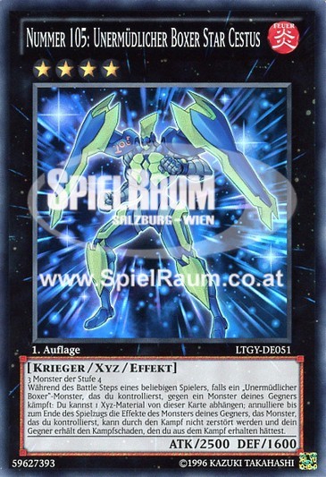 Number 105: Battlin' Boxer Star Cestus Single: Yu-Gi-Oh! Lord of the Tachyon Galaxy Einzelkarte