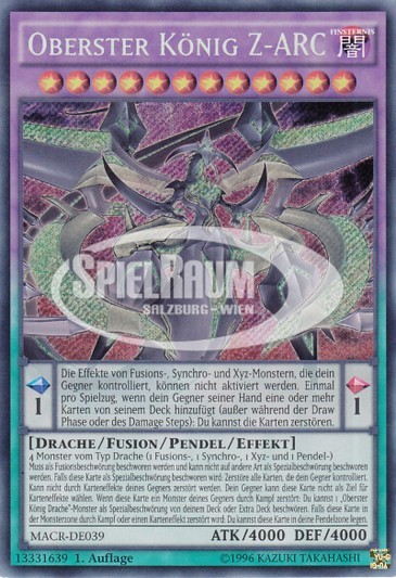 Supreme King Z-ARC Single: Yu-Gi-Oh! Maximum Crisis Einzelkarte