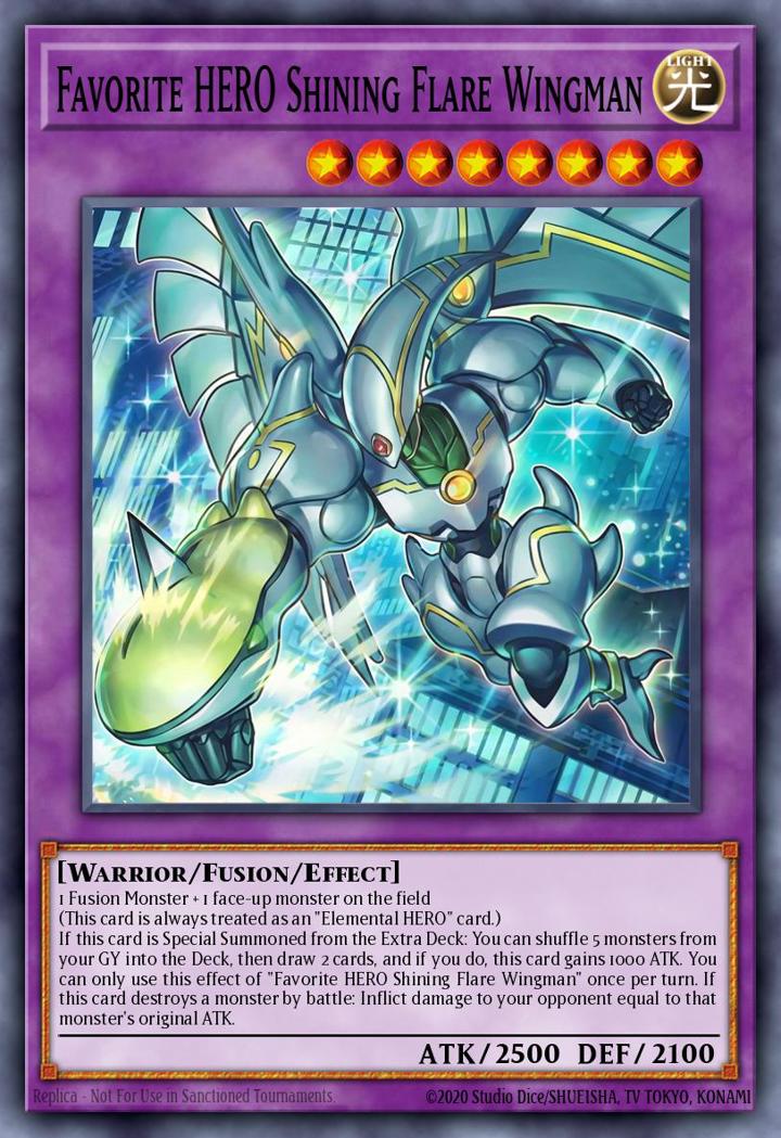 Favorite HERO Shining Flare Wingman (V.1 - Ultra Rare)