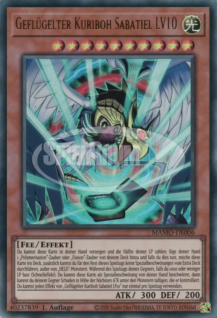 Winged Kuriboh Sabatiel LV10 (V.1 - Ultra Rare)
