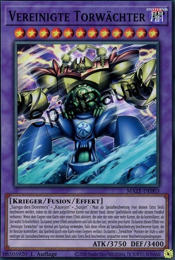 Gate Guardians Combined Single: Yu-Gi-Oh! Maze of Memories Einzelkarte
