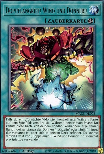 Double Attack! Wind and Thunder!! Single: Yu-Gi-Oh! Maze of Memories Einzelkarte
