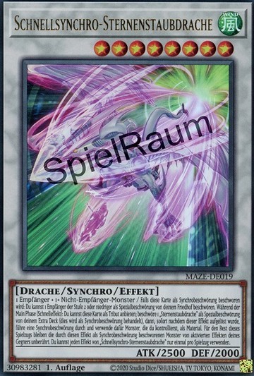 Accel Synchro Stardust Dragon (V.1 - Ultra Rare)