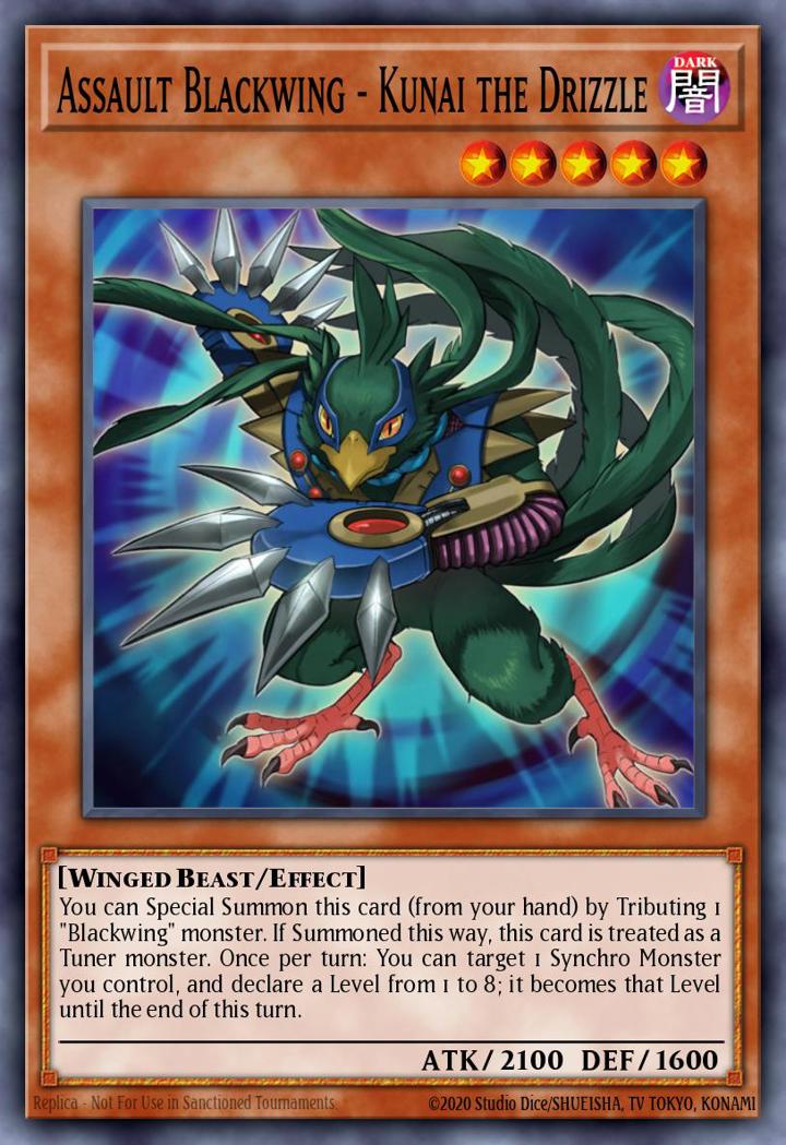 Assault Blackwing - Kunai the Drizzle Single: Yu-Gi-Oh! 2016 Mega-Tin Mega Pack Einzelkarte