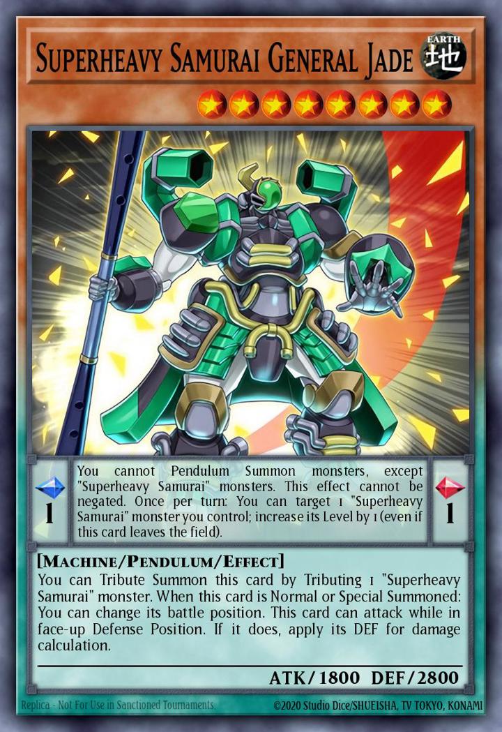 Superheavy Samurai General Jade Single: Yu-Gi-Oh! 2016 Mega-Tin Mega Pack Einzelkarte