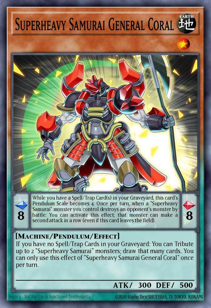 Superheavy Samurai General Coral Single: Yu-Gi-Oh! 2016 Mega-Tin Mega Pack Einzelkarte
