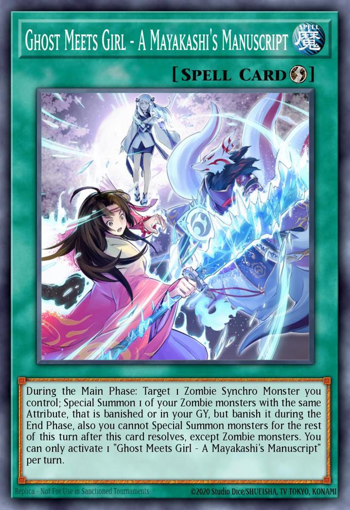 Ghost Meets Girl - A Mayakashi's Manuscript Single: Yu-Gi-Oh! 2021 Tin of Ancient Battles Einzelkarte