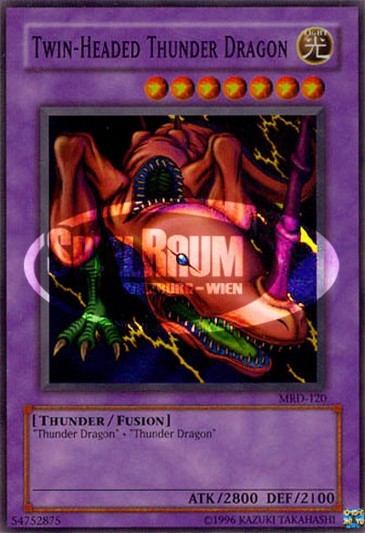 Twin-Headed Thunder Dragon (V.1 - Super Rare)