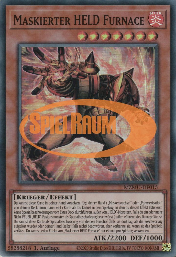 Masked HERO Furnace Single: Yu-Gi-Oh! Maze of Muertos Einzelkarte