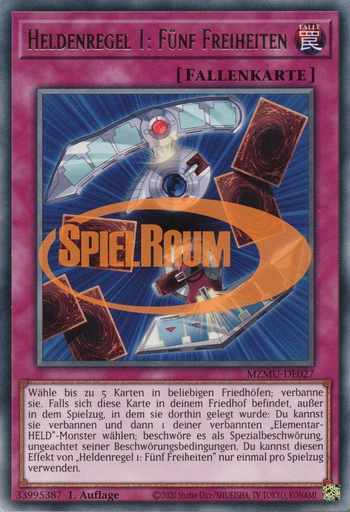 Hero's Rule 1: Five Freedoms Single: Yu-Gi-Oh! Maze of Muertos Einzelkarte