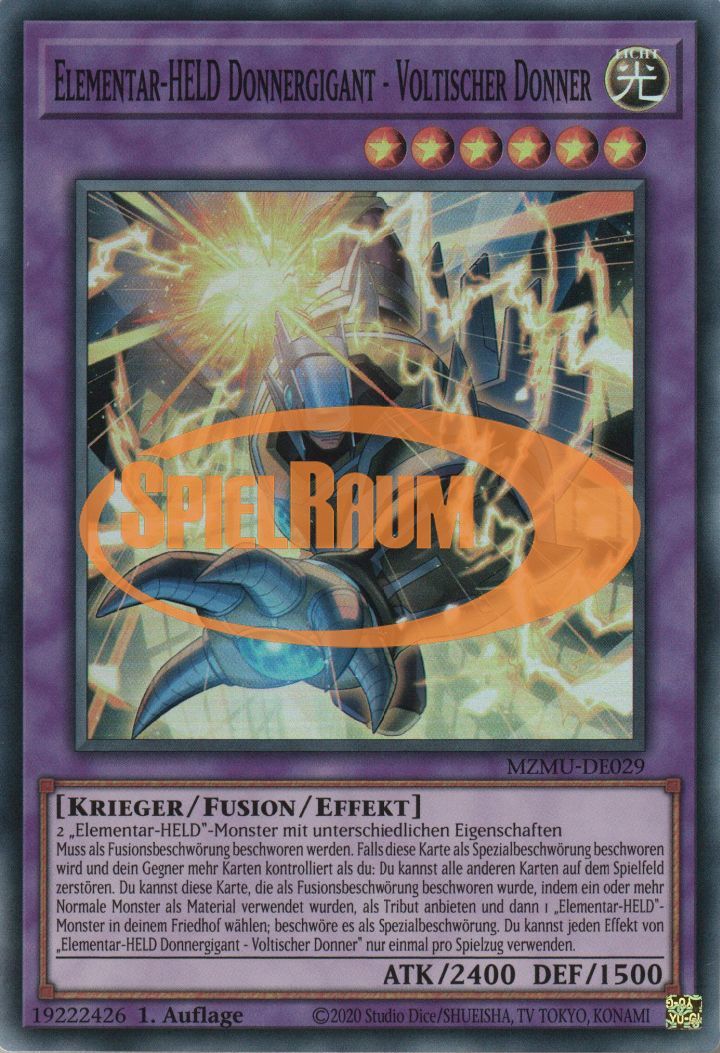Elemental HERO Thunder Giant - Voltic Thunder (V.1 - Super Rare) Single: Yu-Gi-Oh! Maze of Muertos Einzelkarte