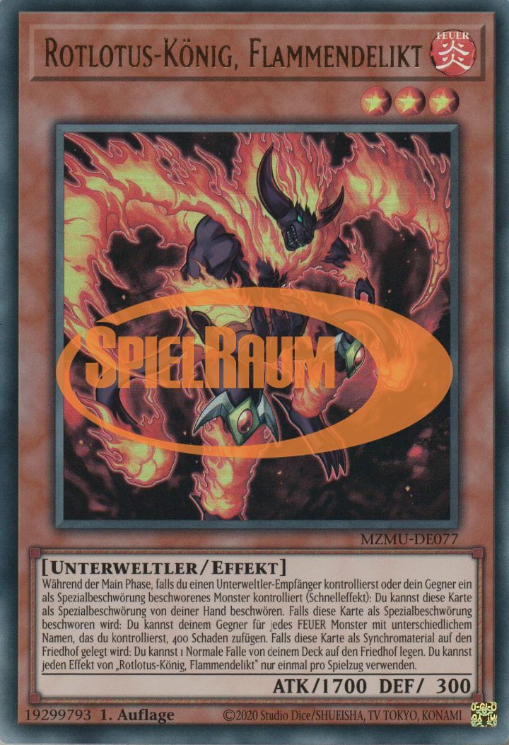 Red Lotus King, Flame Crime Single: Yu-Gi-Oh! Maze of Muertos Einzelkarte
