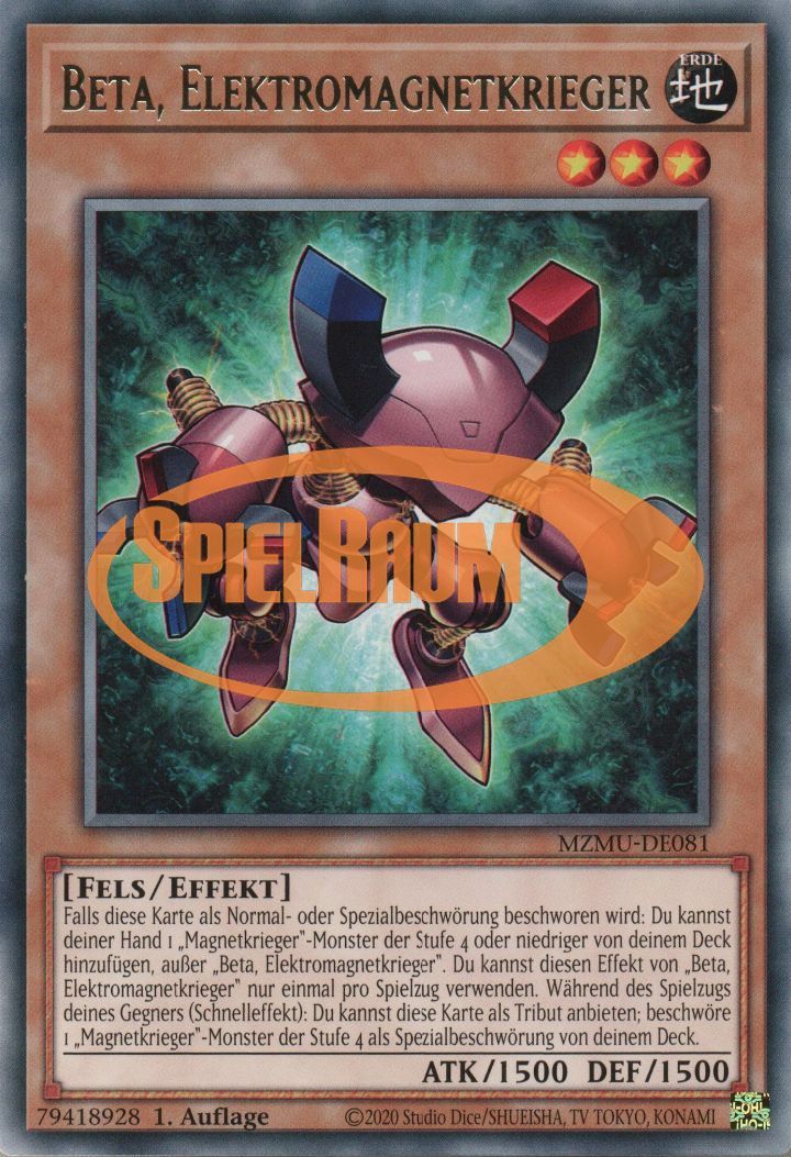 Beta The Electromagnet Warrior Single: Yu-Gi-Oh! Maze of Muertos Einzelkarte