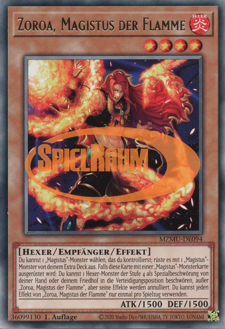 Zoroa, the Magistus of Flame Single: Yu-Gi-Oh! Maze of Muertos Einzelkarte