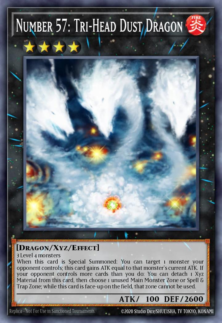 Number 57: Tri-Head Dust Dragon Single: Yu-Gi-Oh! Number Hunters Einzelkarte