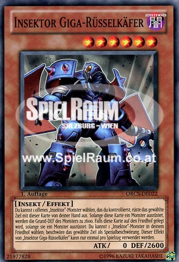 Inzektor Giga-Weevil Single: Yu-Gi-Oh! Order of Chaos Einzelkarte