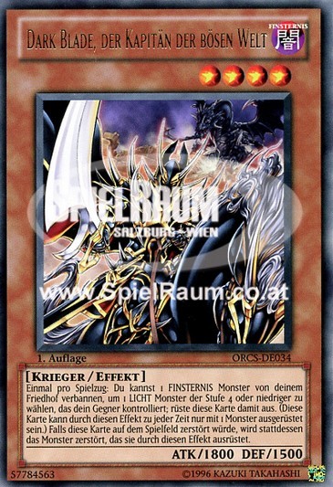 Dark Blade the Captain of the Evil World