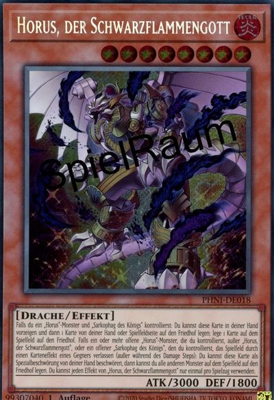 Horus the Black Flame Deity (V.1 - Secret Rare)