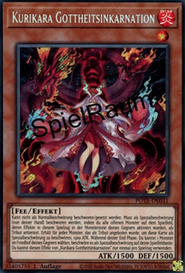Kurikara Divincarnate (V.1 - Secret Rare) Single: Yu-Gi-Oh! Power of the Elements Einzelkarte