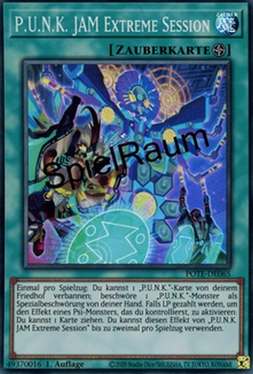 P.U.N.K. JAM Extreme Session Single: Yu-Gi-Oh! Power of the Elements Einzelkarte
