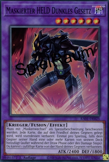 Masked HERO Dark Law (V.3 - Secret Rare) Single: Yu-Gi-Oh! 25th Anniversary Rarity Collection Einzelkarte