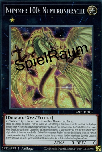 Number 100: Numeron Dragon (V.1 - Super Rare)