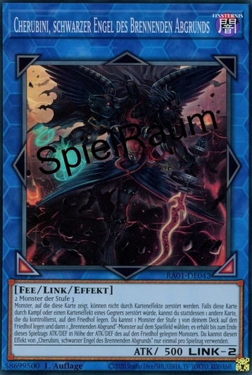 Cherubini, Ebon Angel of the Burning Abyss (V.1 - Super Rare)
