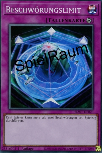 Summon Limit (V.4 - Platinum Secret Rare) Single: Yu-Gi-Oh! 25th Anniversary Rarity Collection Einzelkarte